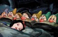 子供向けの 7 人の小人と白雪姫の漫画